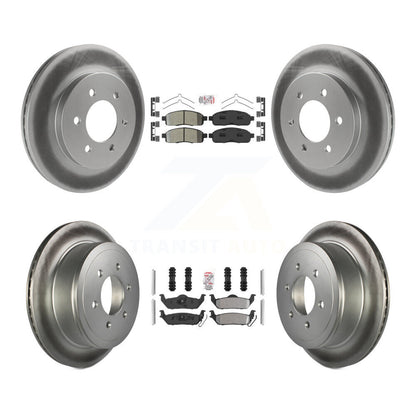 Kit de Rotor de frein à revêtement de plaquette semi-métallique avant et arrière, pour Ford F-150 Lincoln Mark L