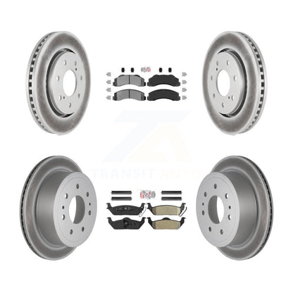 Kit de plaquettes semi-métalliques avant et arrière et de rotors de frein à disque revêtus pour Ford F-150