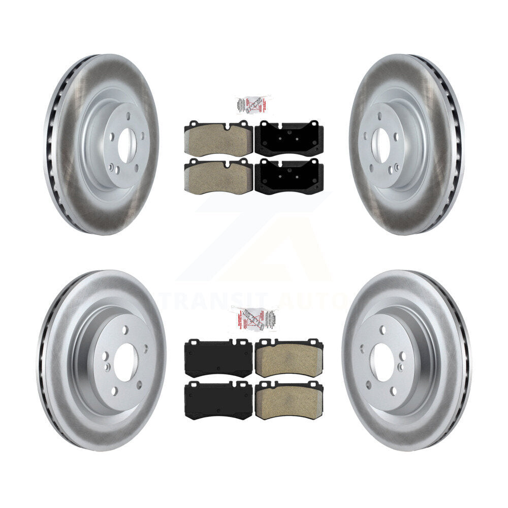 Kit de rotors de frein à disque recouverts de plaquettes semi-métalliques avant et arrière pour Mercedes-Benz S60