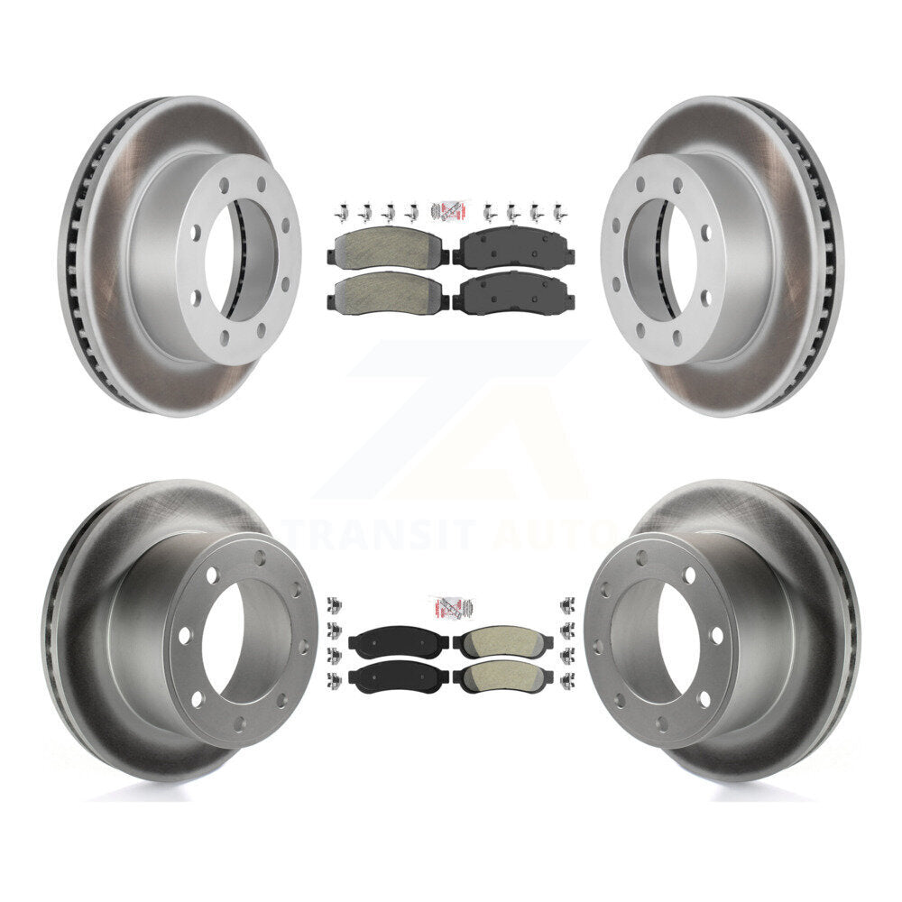 Kit de rotors de frein à revêtement semi-métallique avant et arrière, pour Ford F-250 Super Duty 4W
