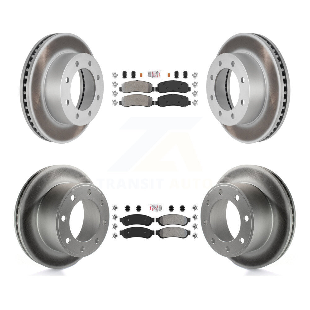 Kit de rotors de frein à revêtement semi-métallique avant et arrière, pour Ford F-250 Super Duty 4W