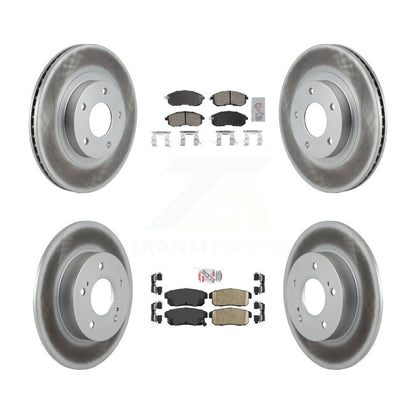 Kit de plaquettes de frein en céramique avant et arrière et disques de frein revêtus pour INFINITI I3 2002 – 2004