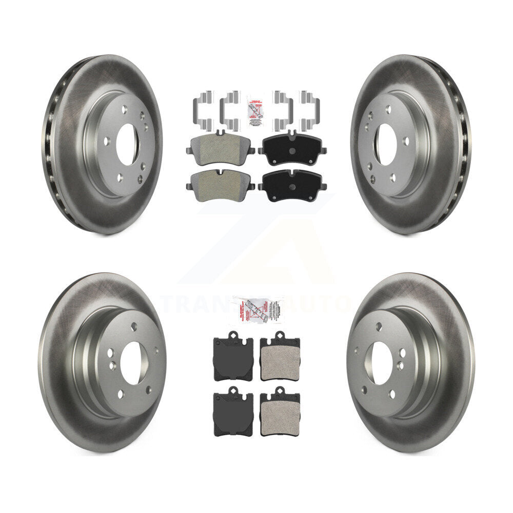 Kit de rotors de frein à disque recouverts de plaquettes semi-métalliques avant et arrière pour Mercedes-Benz C24