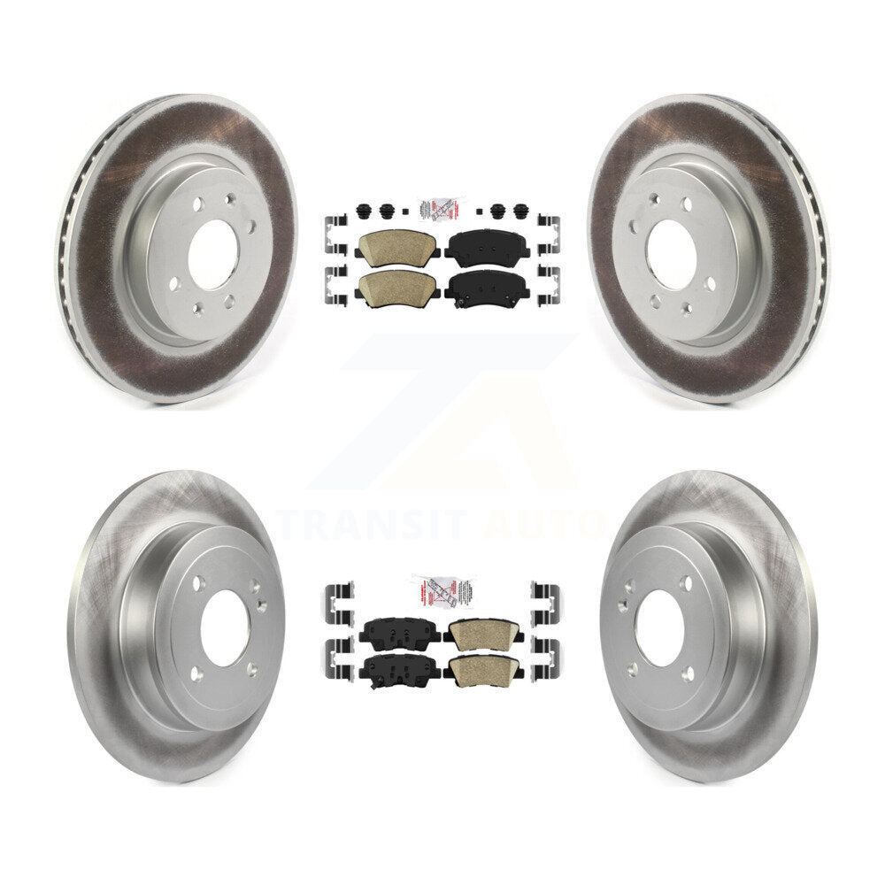 Kit de plaquettes en céramique avant et arrière et de rotors de frein à disque revêtus pour Kia Rio KGA-105213