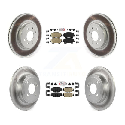 Kit de plaquettes en céramique avant et arrière et de rotors de frein à disque revêtus pour Kia Rio KGA-105214