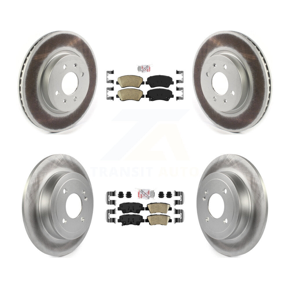 Kit de plaquettes en céramique avant et arrière et de rotors de frein à disque revêtus pour Kia Rio KGA-105215