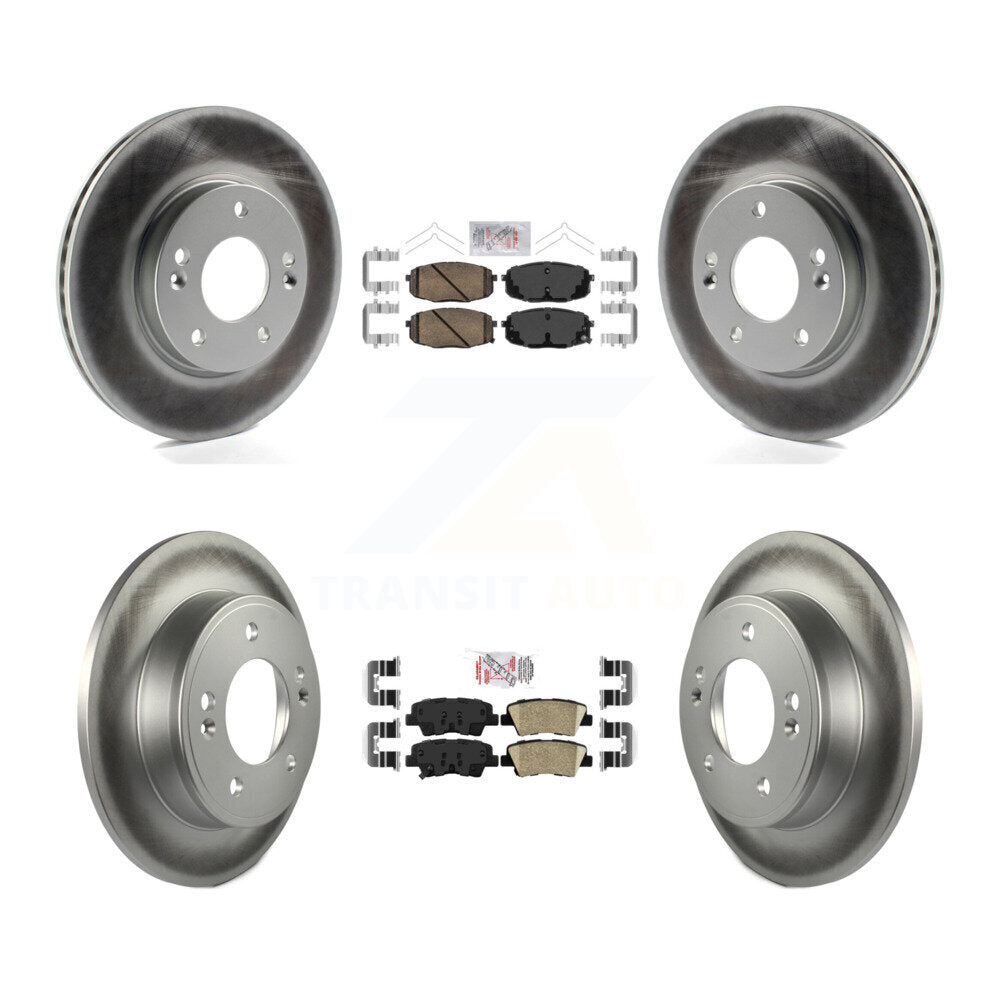 Kit de plaquettes en céramique avant et arrière et disques de frein à disque revêtus pour Kia Soul 2014 – 2016