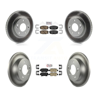 Kit de plaquettes en céramique avant et arrière et disques de frein à disque revêtus pour Kia Soul 2014 – 2016