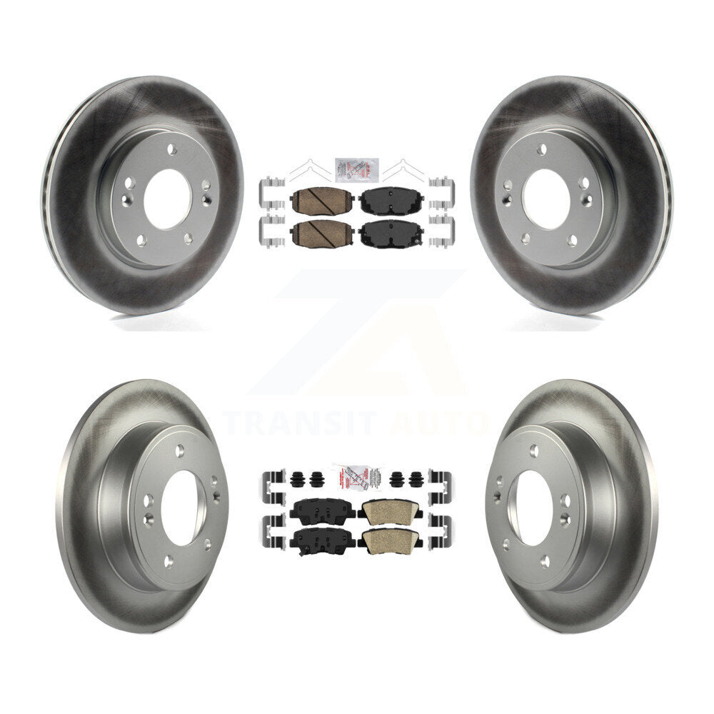 Kit de plaquettes en céramique avant et arrière et disques de frein à disque revêtus pour Kia Soul 2014 – 2016
