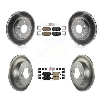 Kit de plaquettes en céramique avant et arrière et disques de frein à disque revêtus pour Kia Soul 2014 – 2016