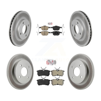 Kit de rotors de frein à disque recouverts de plaquettes semi-métalliques avant et arrière en céramique pour Ford Focu