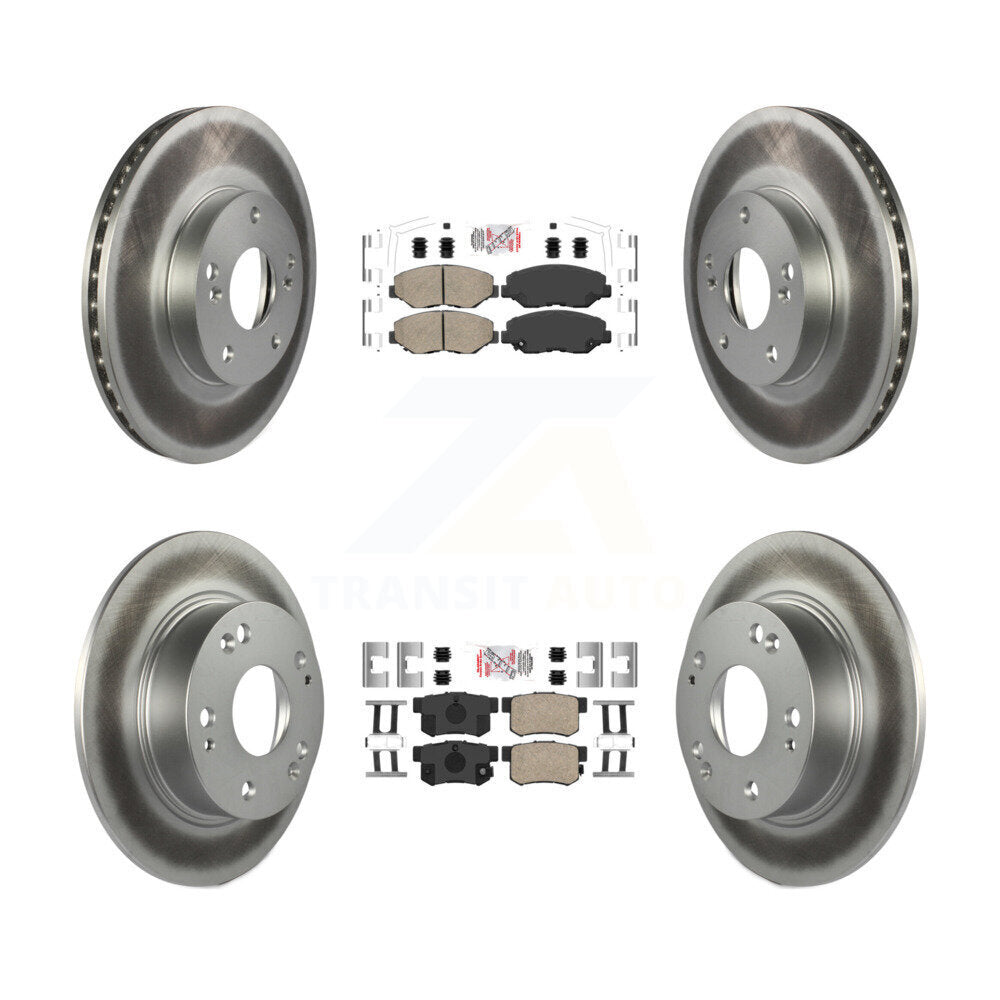 Kit de plaquettes en céramique avant et arrière et de rotors de frein à disque enduits pour Honda Accord