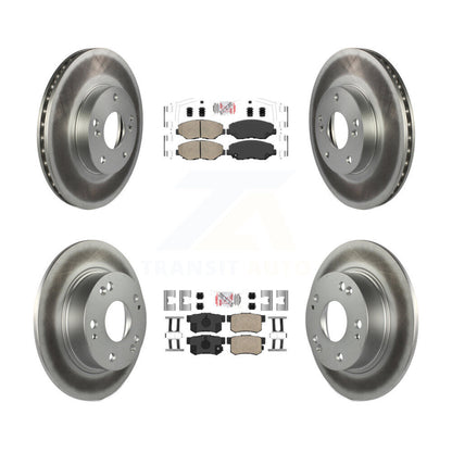 Kit de plaquettes en céramique avant et arrière et de rotors de frein à disque enduits pour Honda Accord