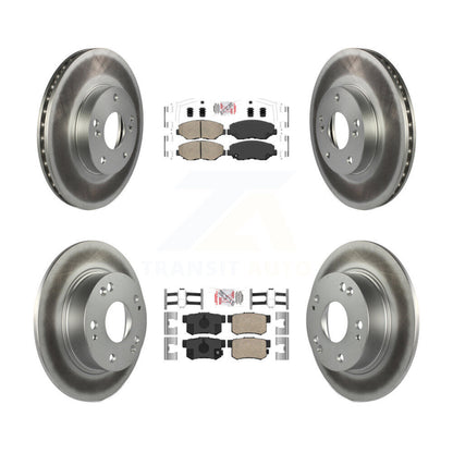 Kit de plaquettes en céramique avant et arrière et de rotors de frein à disque enduits pour Honda Accord