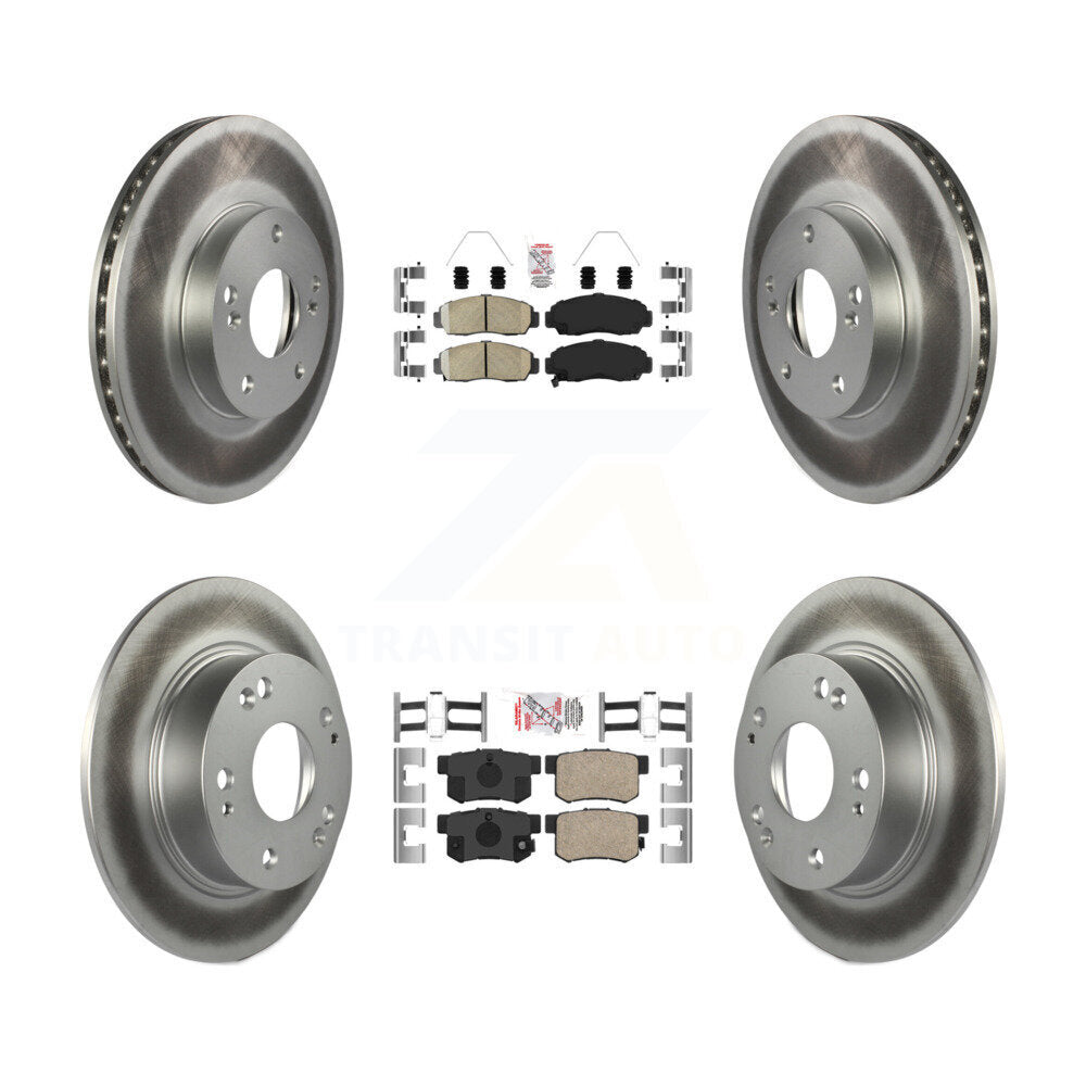 Kit de plaquettes en céramique avant et arrière et de rotors de frein à disque enduits pour Honda Accord