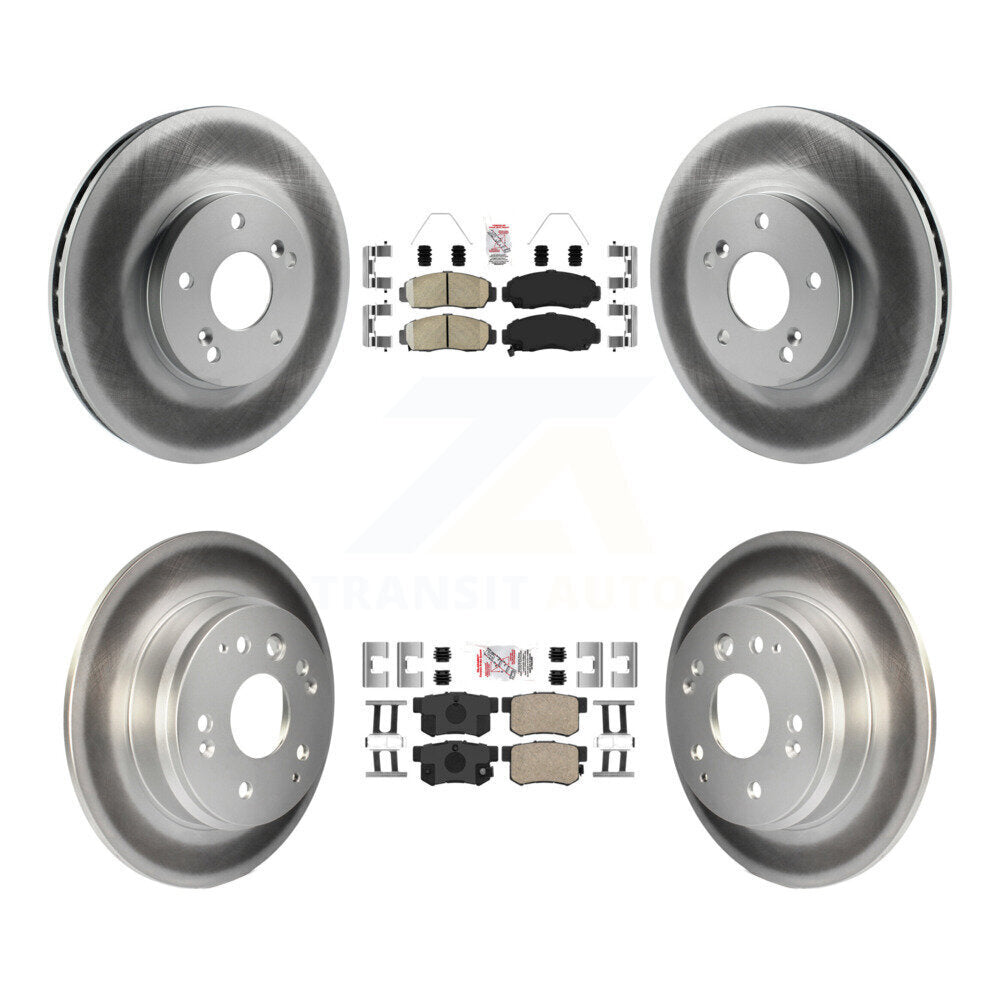 Kit de plaquettes en céramique avant et arrière et de rotors de frein à disque revêtus pour Acura TL KGA-10527