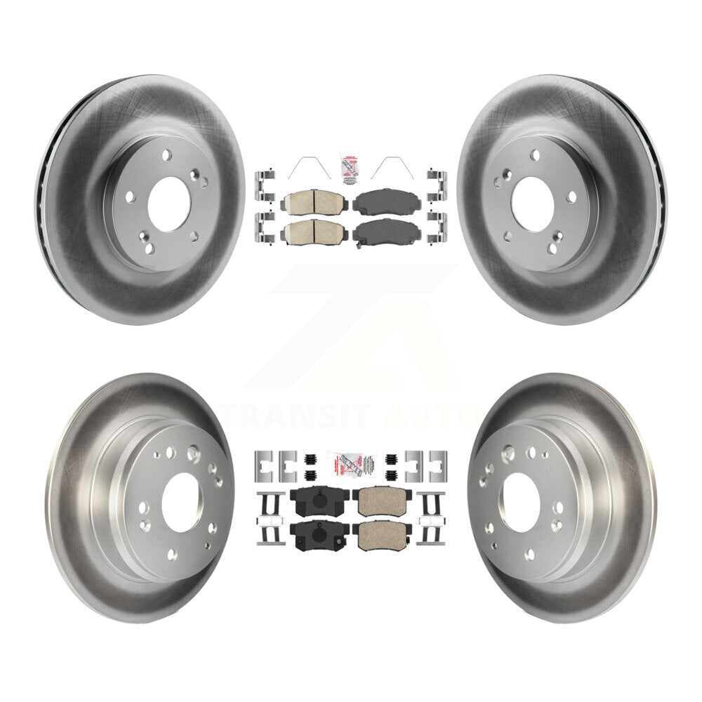 Kit de plaquettes en céramique avant et arrière et de rotors de frein à disque revêtus pour Acura TL KGA-10527