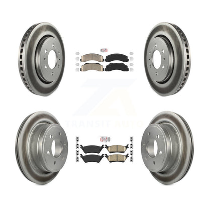 Kit de plaquettes en céramique avant et arrière et de rotors de frein à disque revêtus pour Ford F-150