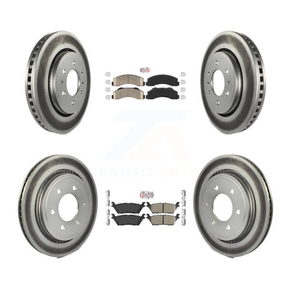 Kit de plaquettes en céramique avant et arrière et de rotors de frein à disque revêtus pour Ford F-150