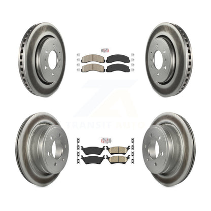 Kit de plaquettes en céramique avant et arrière et de rotors de frein à disque revêtus pour Ford F-150