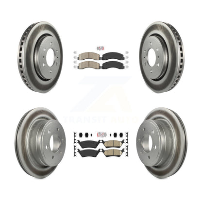 Kit de plaquettes en céramique avant et arrière et de rotors de frein à disque revêtus pour Ford F-150