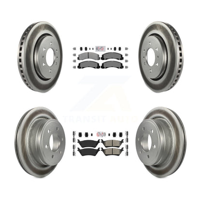 Kit de plaquettes semi-métalliques avant et arrière et de rotors de frein à disque revêtus pour Ford F-150