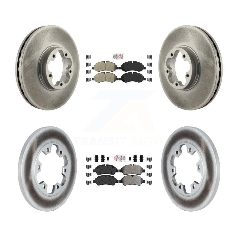 Kit de Rotor de frein à disque avec revêtement de tampons semi-métalliques avant et arrière, pour Ford Transit-350 H