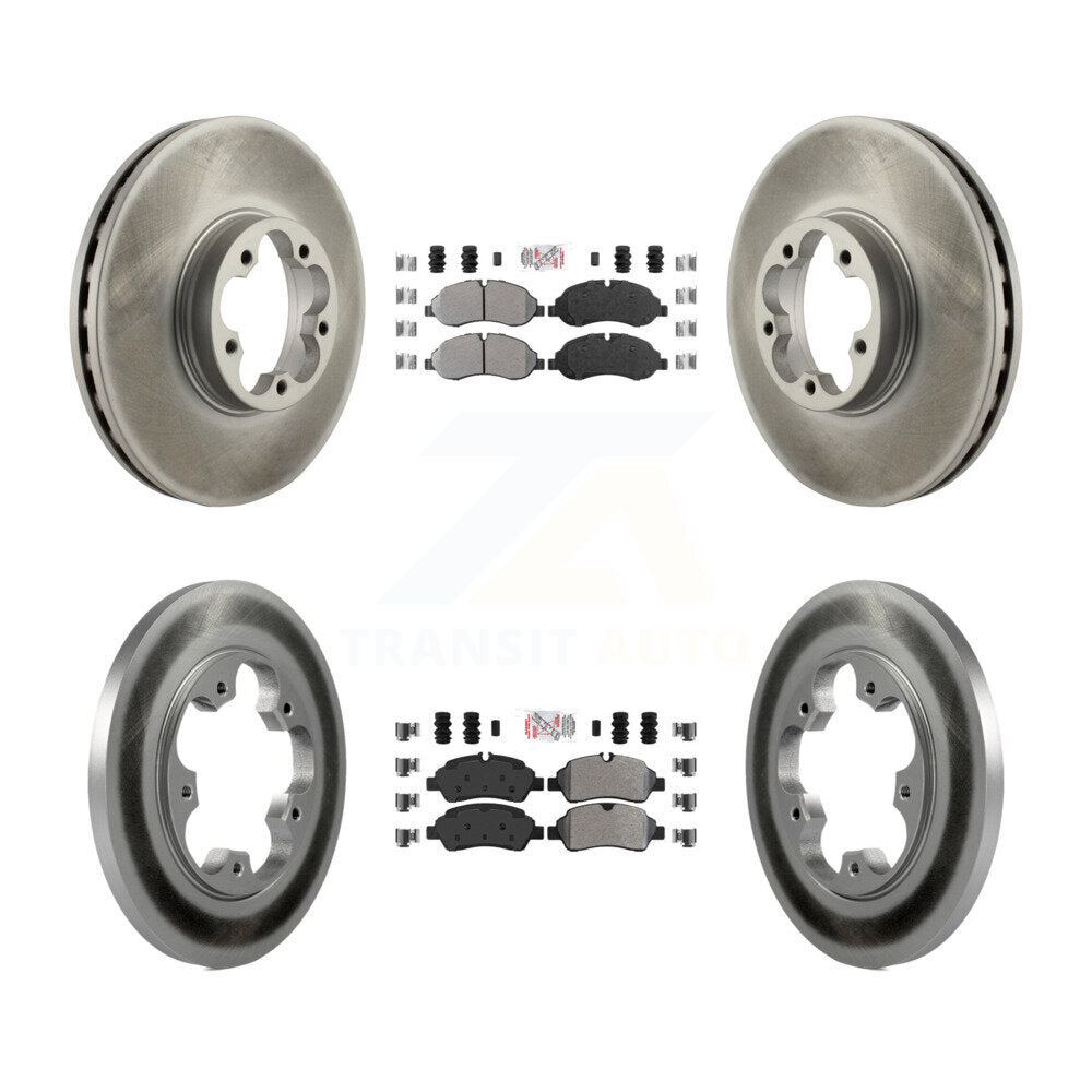 Kit de Rotor de frein à disque avec revêtement de tampons semi-métalliques avant et arrière, pour Ford Transit-350 H
