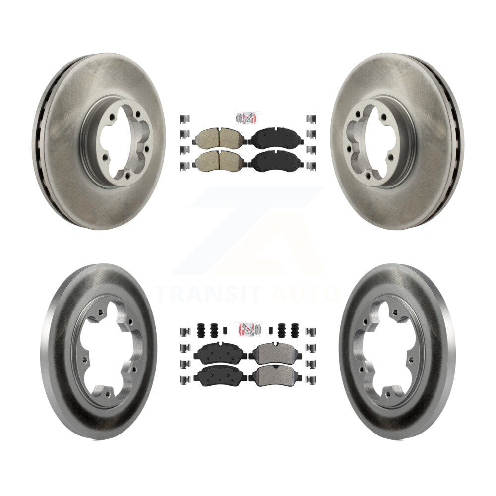 Kit de Rotor de frein à disque avec revêtement de tampons semi-métalliques avant et arrière, pour Ford Transit-350 H