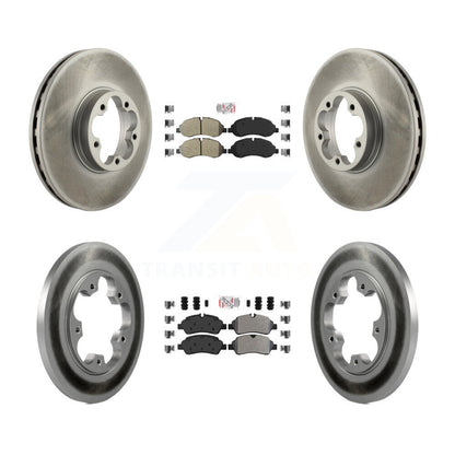 Kit de Rotor de frein à disque avec revêtement de tampons semi-métalliques avant et arrière, pour Ford Transit-350 H