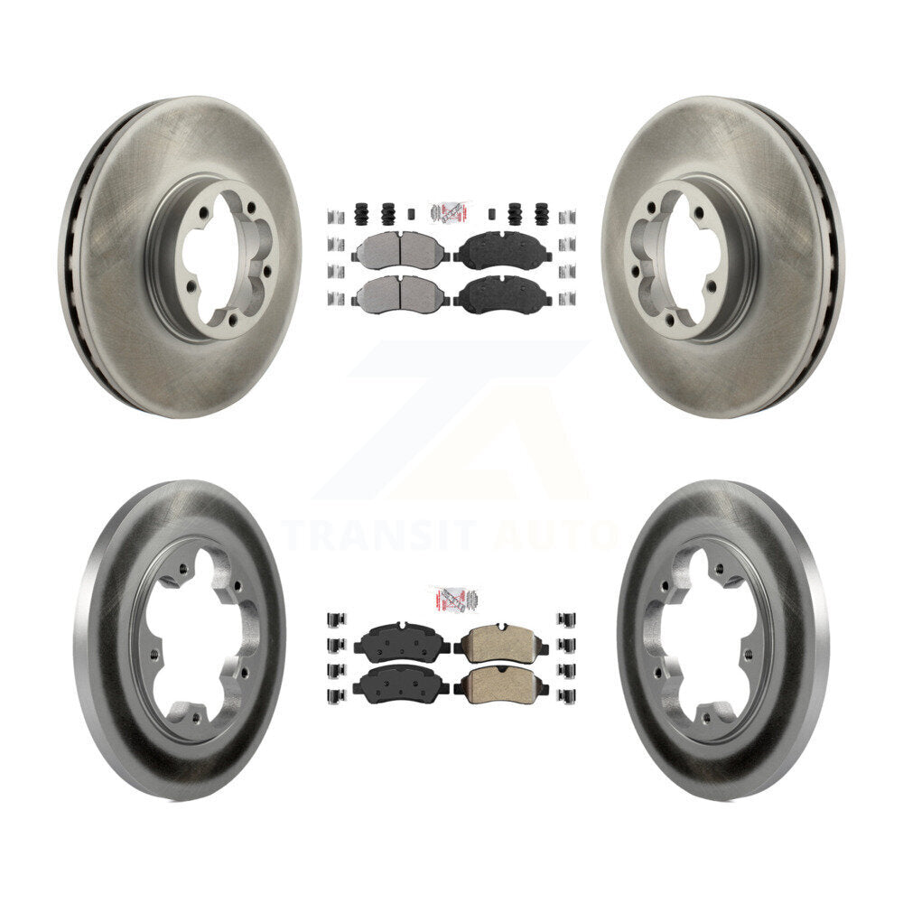Kit de Rotor de frein à disque avec revêtement de tampons semi-métalliques avant et arrière, pour Ford Transit-350 H