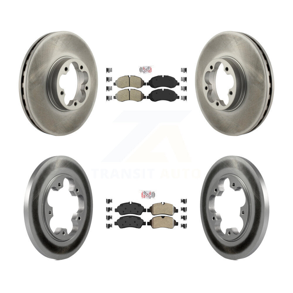 Kit de Rotor de frein à disque avec revêtement de tampons semi-métalliques avant et arrière, pour Ford Transit-350 H