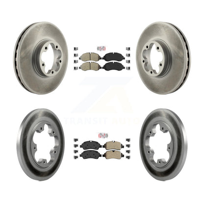 Kit de Rotor de frein à disque avec revêtement de tampons semi-métalliques avant et arrière, pour Ford Transit-350 H