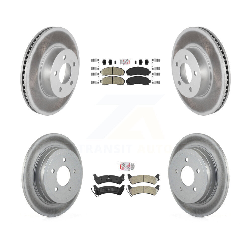 Kit de Rotor de frein à revêtement de plaquette semi-métallique arrière en céramique avant pour Ford Explorer Tra