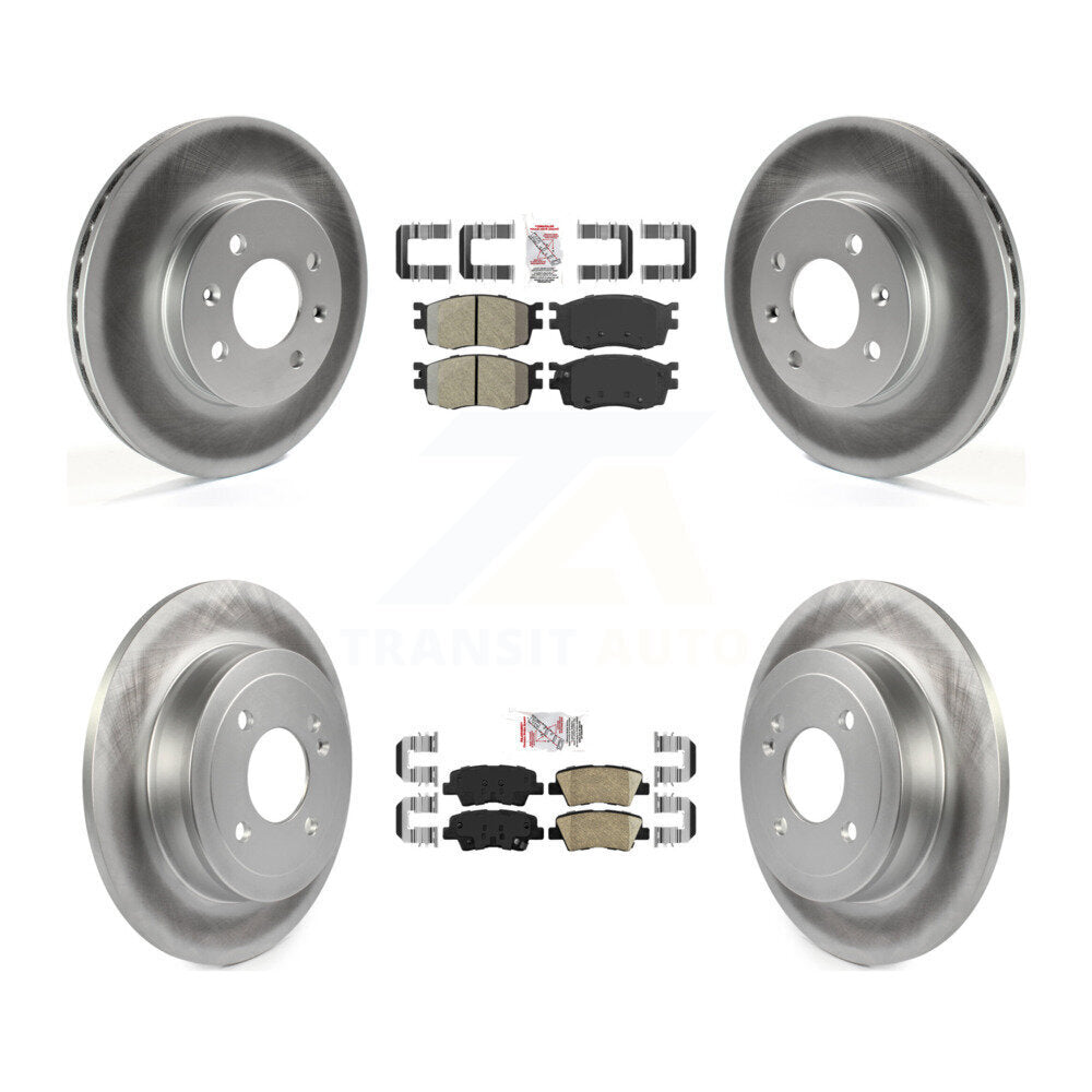 Kit de rotors de frein à revêtement en céramique, semi-métallique, avant et arrière, pour Hyundai Accen 11