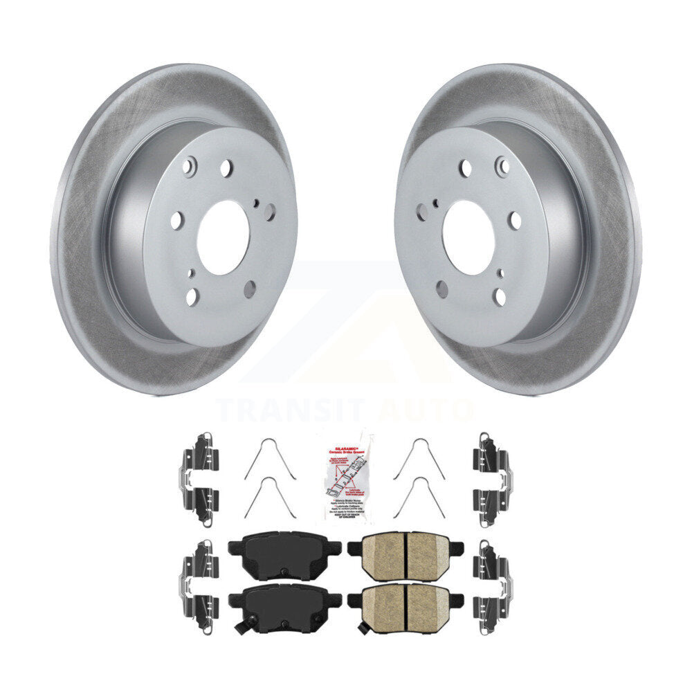 Kit de rotors de frein à disque à revêtement arrière et de plaquettes en céramique pour Toyota Matrix XRS 2010