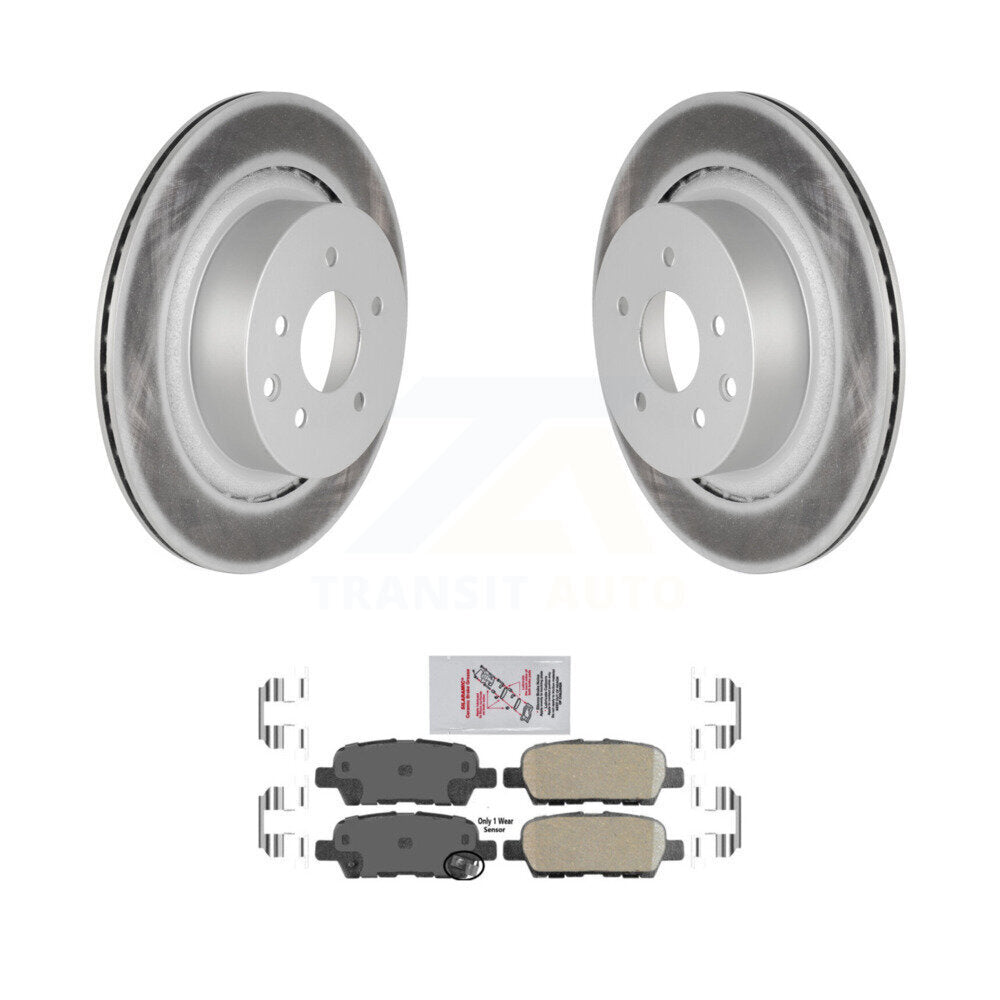 Kit de rotors de frein à disque à revêtement arrière et de plaquettes en céramique pour INFINITI G35 Q60