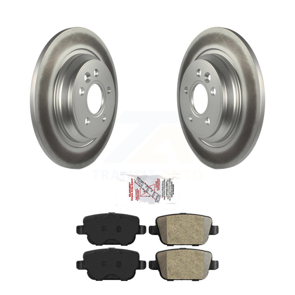 Rotor de frein à disque à revêtement arrière et kit de plaquettes semi-métalliques pour Volvo S80 FW 2008-2011