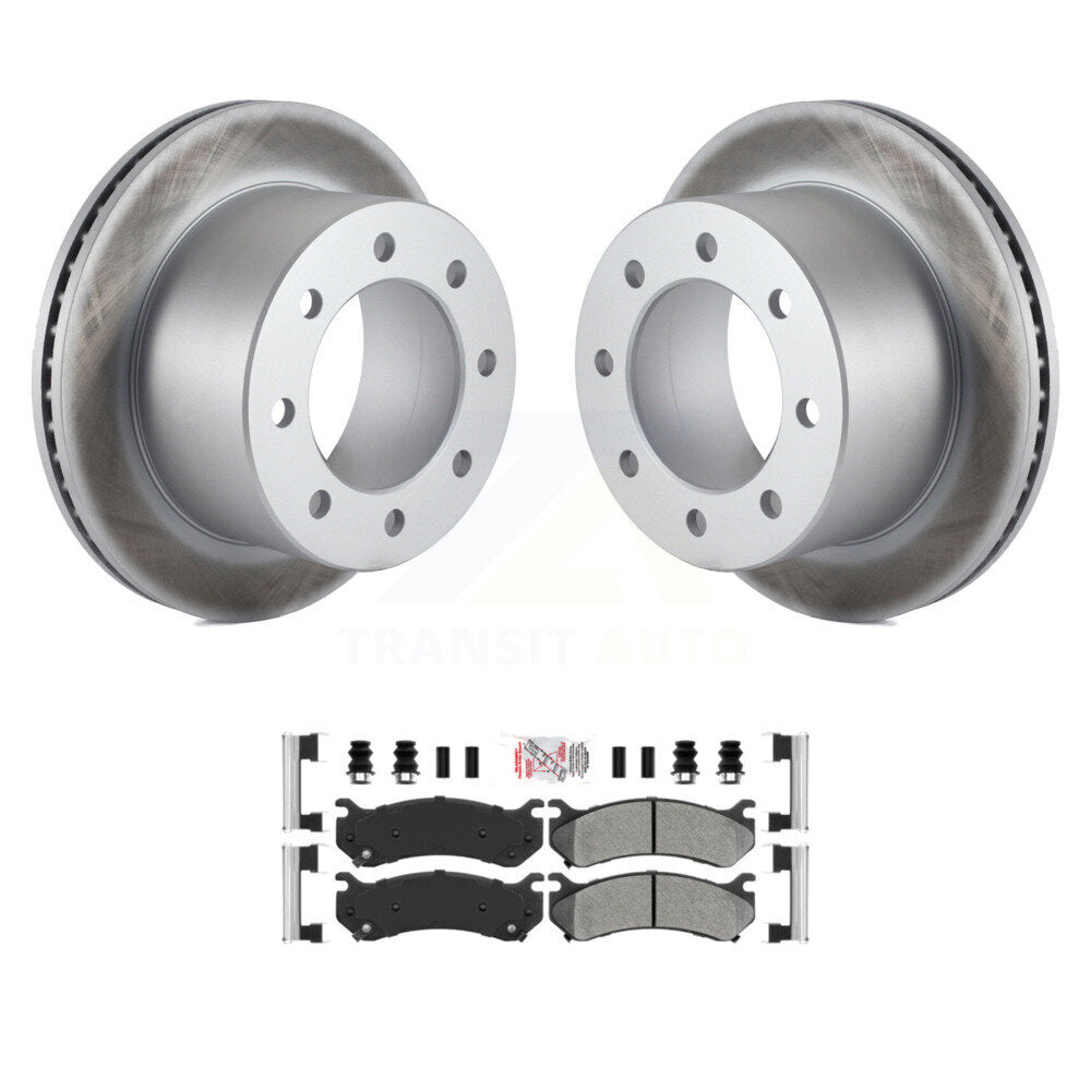 Rotor de frein à disque à revêtement arrière et Kit de plaquettes semi-métalliques pour GMC Sierra 3500 Classi