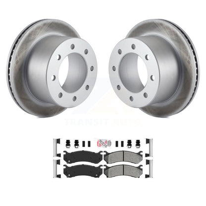 Rotor de frein à disque à revêtement arrière et Kit de plaquettes semi-métalliques pour GMC Sierra 3500 Classi