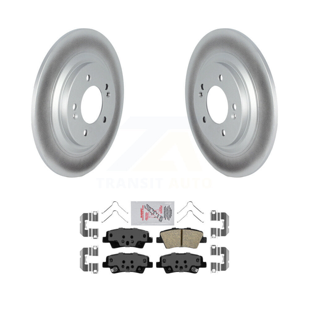 Kit de rotors de frein à disque à revêtement arrière et de plaquettes en céramique pour Kia Cadenza KGA-105395