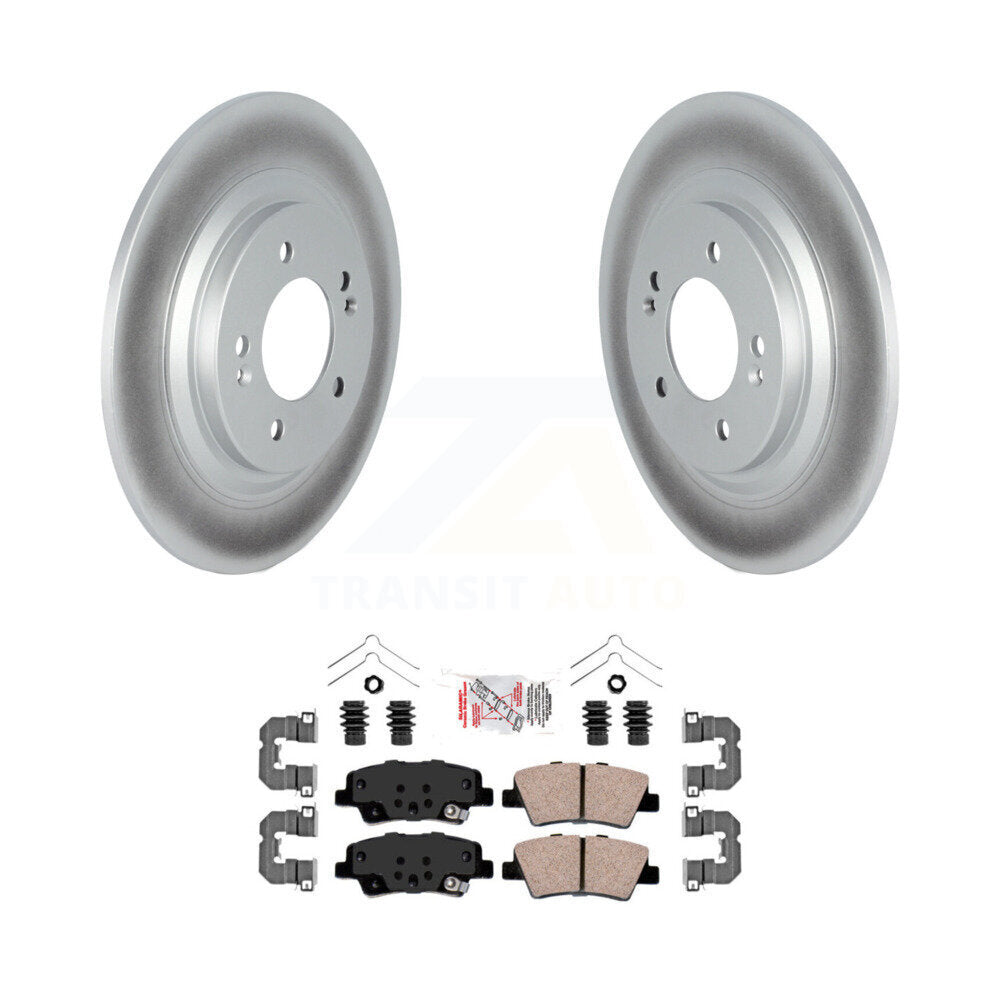 Kit de rotors de frein à disque à revêtement arrière et de plaquettes en céramique pour Kia Cadenza KGA-105396