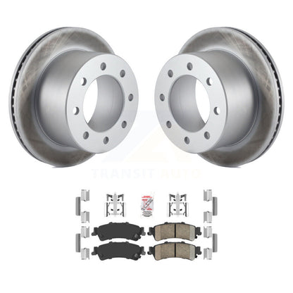 Kit de rotors de frein à disque à revêtement arrière et de plaquettes en céramique pour GMC Sierra 3500 2001
