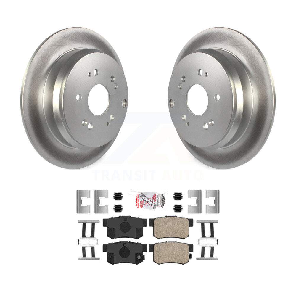 Kit de rotors de frein à disque à revêtement arrière et de plaquettes en céramique pour Acura RDX KGA-105428