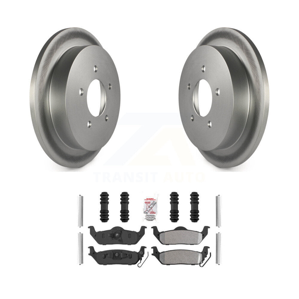Kit de disques de frein à disque à revêtement arrière et de plaquettes semi-métalliques pour Ford F-150