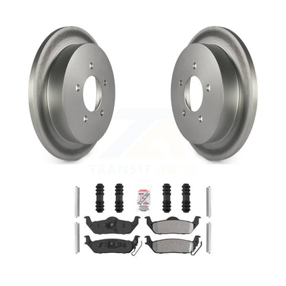 Kit de disques de frein à disque à revêtement arrière et de plaquettes semi-métalliques pour Ford F-150