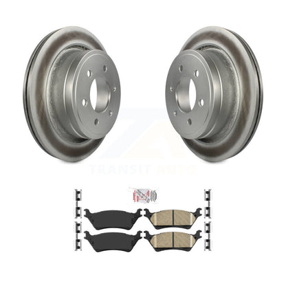 Kit de rotors de frein à disque à revêtement arrière et de plaquettes en céramique pour Ford F-150 KGA-105446