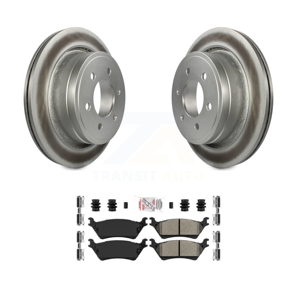 Kit de disques de frein à disque à revêtement arrière et de plaquettes semi-métalliques pour Ford F-150