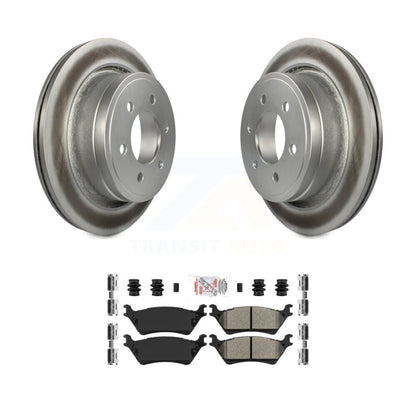 Kit de disques de frein à disque à revêtement arrière et de plaquettes semi-métalliques pour Ford F-150