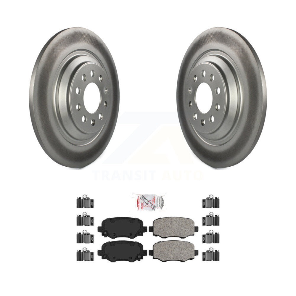 Kit de rotors de frein à disque à revêtement arrière et de plaquettes en céramique pour Jeep Cherokee KGA-105454